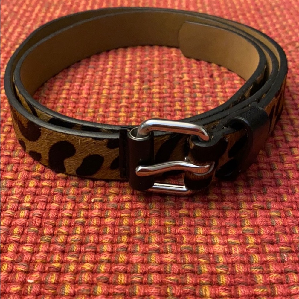 NEW LOFT Leopard Print Haircalf Belt sz M #1307